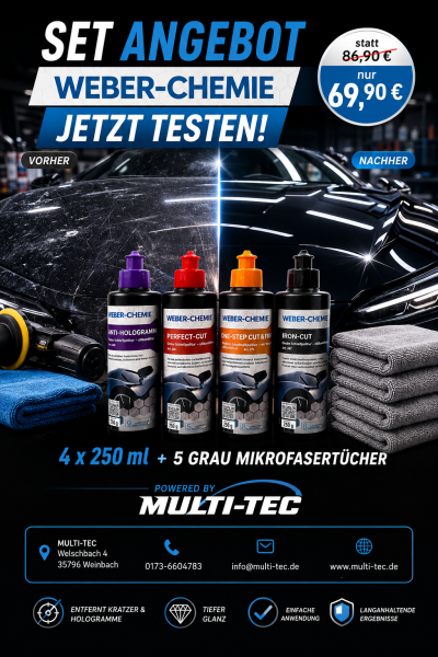 WEBER-CHEMIE Test-Set Schleifpasten Politur